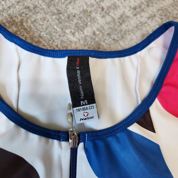 Women's Nalini Floral Sleeveless Cycling Jersey - Pink and Blue - Picture 2 of 12